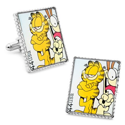 Garfield Comic Strip Stamp Cufflinks