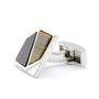 Geometric Black Stone And Tiger’S Eye Cufflinks