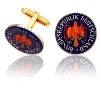 German 1 Mark Coin Cuff Links