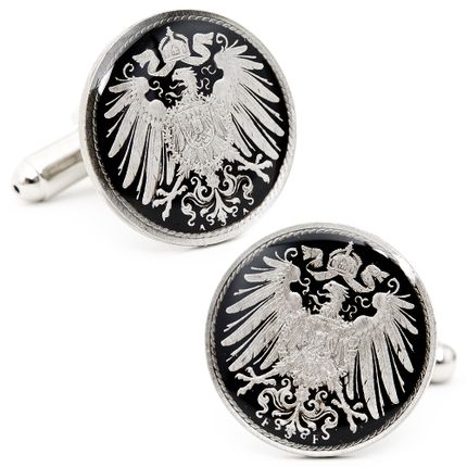 German Empire 5 Cent Coin Cufflinks