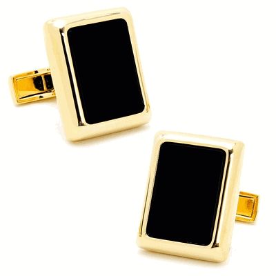 Gold And Onyx Jfk Presidential Cufflinks