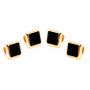 Gold and Onyx JFK Presidential Stud Set