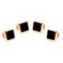 Gold and Onyx JFK Presidential Studs