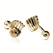 Gold Baseball Glove Cufflinks