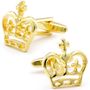Gold British Crown Cufflinks
