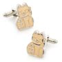 Gold Lucky Cat Cufflinks