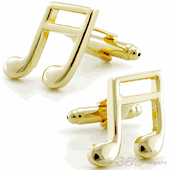 Gold Music Note Cufflinks