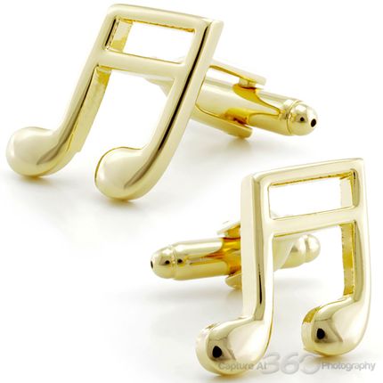 Gold Music Note Cufflinks