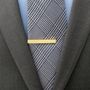 Gold Pinstripe Tie Clip