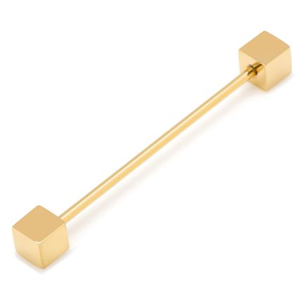 Gold Square Eyelet Collar Bar