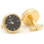 Gold Stainless Steel Functional Watch Cufflinks