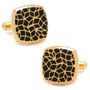 Gold Stainless Steel Geometric Cell Cufflinks