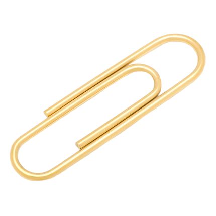 Gold tone Stainless Steel Paper Clip Money Clip