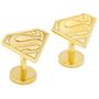 Gold tone Superman Cufflinks