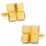 Gold Woven Square Cufflinks