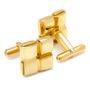 Gold Woven Square Cufflinks