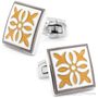 Golden Flower Shield Cufflinks