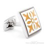 Golden Flower Shield Cufflinks