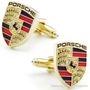 Golden Porsche Logo Cufflinks
