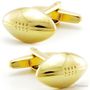 Golden Rugby Ball Cufflinks
