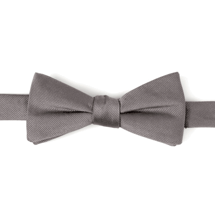 Gray Silk Bow Pre-Tie