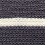 Gray with White Stripe Wool Knit Tie