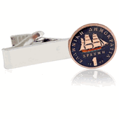 Greece Ship Coin Tie CliP