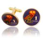 Greek Owl Coin Cuff Links