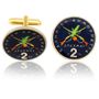 Greek Rifle Coin Cuff Links