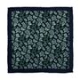 Green and Blue Paisley Wool Pocket Square