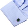 Green and Purple Oval Outline Cufflinks