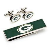 Green Bay Packers Cufflinks And Money Clip Gift Set