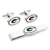 Green Bay Packers Cufflinks And Tie Bar Gift Set