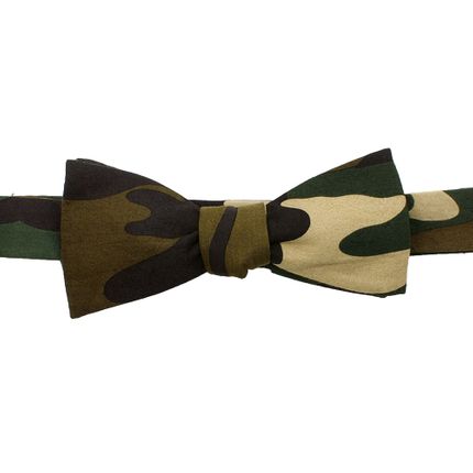 Green Camo Cotton Bowtie