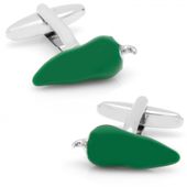 Green Chili Pepper Cufflinks