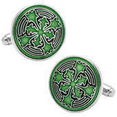 Green Firenze Petal Cufflinks
