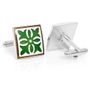 Green Gothic Medallion Cufflinks