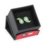 Green Layered Paisley Cufflinks