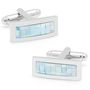 Green MOP Tile Mosaic Bar Cufflinks