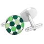 Green Polka Dot Cufflinks