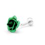 Green Rose Flower Cufflinks