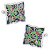 Green Spanish Bloom Cufflinks