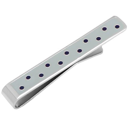 Grey and Plum Polka Dot Tie Bar