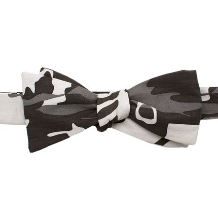 Grey Camo Cotton Bowtie