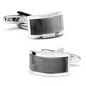 Grey Cats Eye Bridged Cufflinks