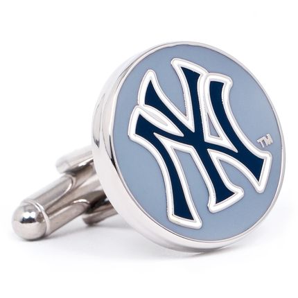 Grey New York Yankees Cufflinks