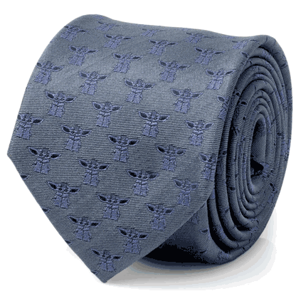 Grogu Blue Tonal Men's Tie