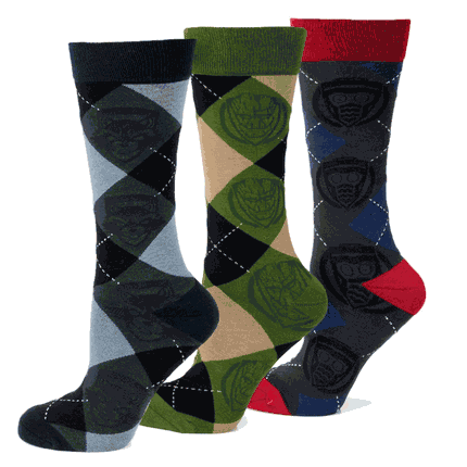 Guardians of the Galaxy Argyle Sock 3 Pack