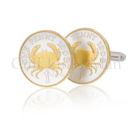 Guernsey Penny Crab Cufflinks