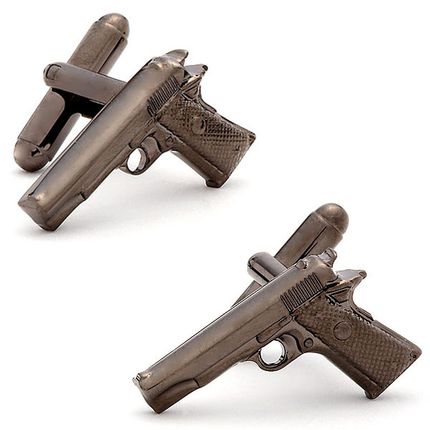 Gunmetal 1911 Colt Cufflinks